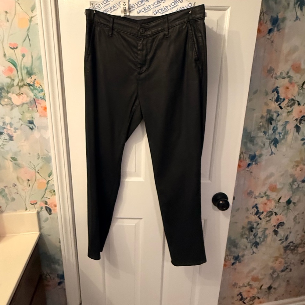 AG Black Coated Caden Trousers